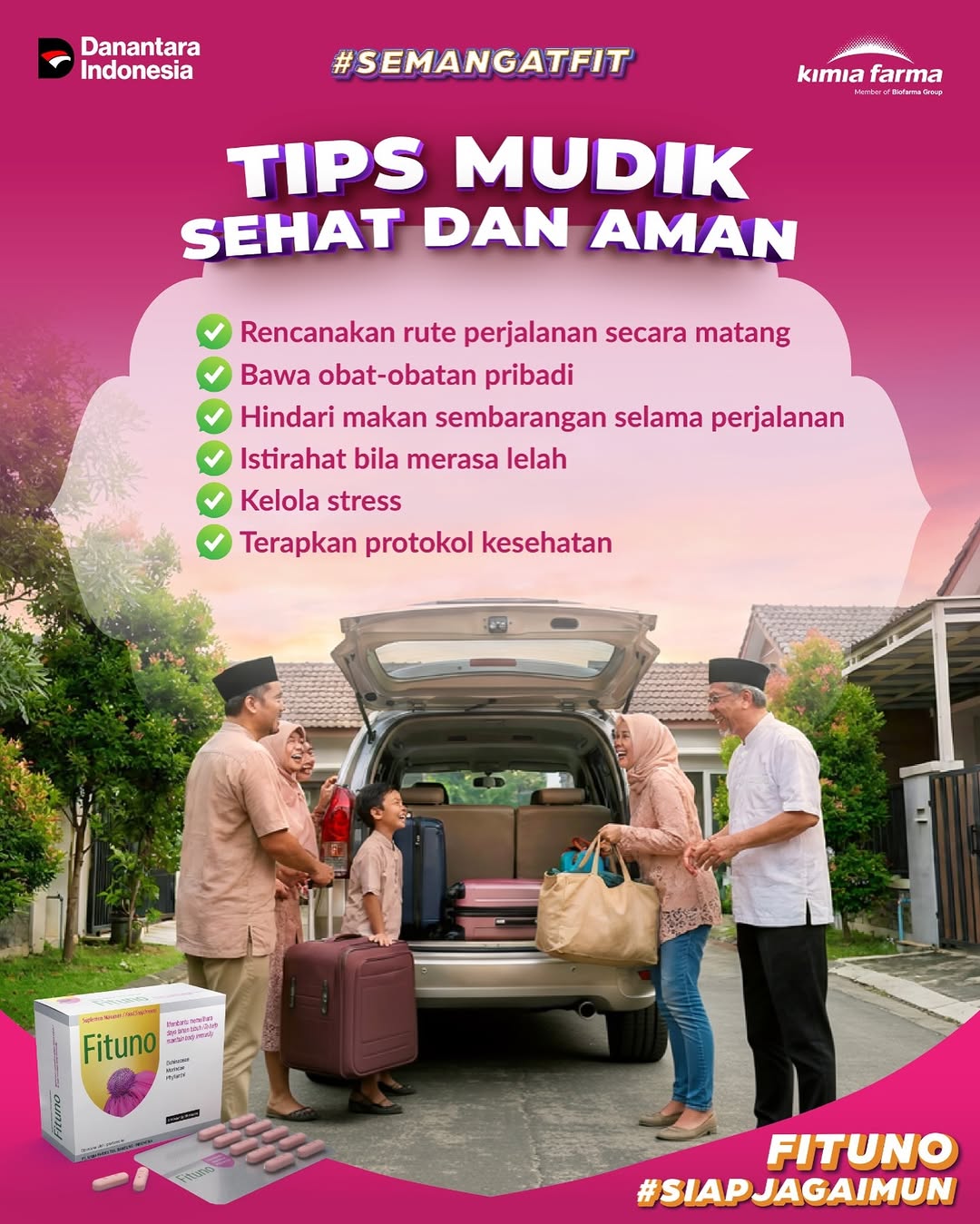 Mudik nyaman dimulai dari persiapan yang matang ✨
Jangan cuma siapin barang, tapi juga jaga kondisi tubuh biar tetap fit sepanjang perjalanan 🚗💪

Mulai dari atur rute, bawa obat pribadi, sampai istirahat yang cukup—semua penting untuk perjalanan yang aman dan lancar.
Yuk, mudik dengan lebih tenang dan sehat!

#SemangatFit #TipsMudik #MudikSehat #SiapJagaImun.